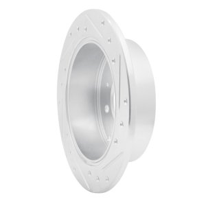 Hyundai SONATA Brake Rotor (1) - Rear Left - R1 Concepts - Drilled & Slotted - Silver - `99-`06